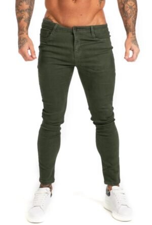 Men's Green Stretch Jeans